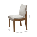 Ver imagem 5 de Sala de Jantar 6 Cadeiras Estofadas Mônaco e Mesa Redonda com Tampo de Vidro Nuance Yescasa Cinamomo/Creme/Off White Marrom/Castanho