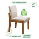 Ver mais imagens de Sala de Jantar 6 Cadeiras Estofadas Mônaco e Mesa Redonda com Tampo de Vidro Nuance Yescasa Cinamomo/Creme/Off White Marrom/Castanho