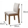 Conjunto Sala de Jantar Mesa Nuance 135cm Redonda Tampo Vidro/MDP com 6 Cadeiras Mônaco Yescasa - 5