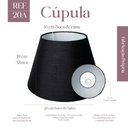 Ver imagem 2 de Cúpula de Abajur 19x16x28cm Tecido Algodão Soquete Nacional Ref 20A