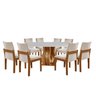Conjunto Sala de Jantar Mesa Nuance Tampo Vidro/MDP com 8 Cadeiras Mônaco Yescasa - 3