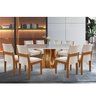 Conjunto Sala de Jantar Mesa Nuance Tampo Vidro/MDP com 8 Cadeiras Mônaco Yescasa - 2