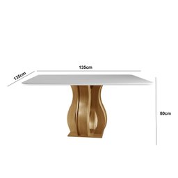 Conjunto Sala de Jantar Mesa Nuance Tampo Vidro/MDP com 8 Cadeiras Mônaco Yescasa - 4
