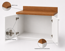 Ver imagem 3 de Gabinete para Banheiro Suspenso Jardins 100% MDF