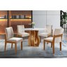 Conjunto Sala de Jantar Mesa Nuance 110cm Redonda Tampo Vidro/MDF com 4 Cadeiras Monaco Yescasa - 2