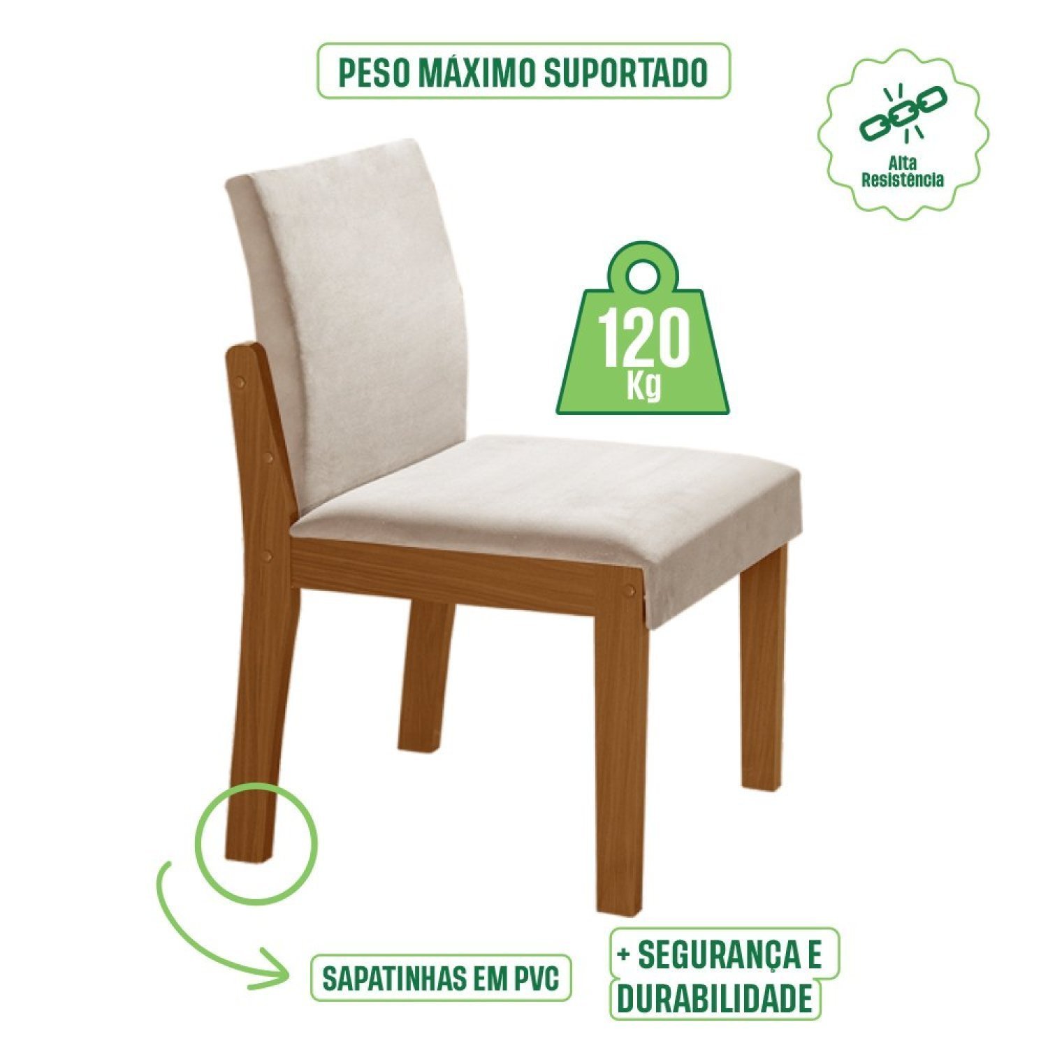 Conjunto Sala de Jantar Mesa Nuance 110cm Redonda Tampo Vidro/MDF com 4 Cadeiras Monaco Yescasa - 5