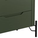 Ver imagem 5 de Mesa de Cabeceira Orgânica 3 Gavetas Pés Industrial Preto Bliss I03 Musgo - Lyam Decor