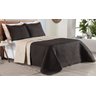 Colcha Cobre Leito Cama de Casal 3 Pç Dupla Face Acolchoado Microfibra Marrom e Bege - 3