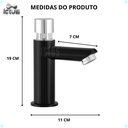 Ver imagem 2 de Torneira 1010 Bancada Automatica Preta ABS com Arejador