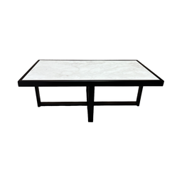 Mesa de Centro Retangular Paris Industrial Preto com Mdf - 1