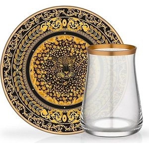 Xicaras de Chá Turca Tarabya Tiger Ouro - 12 PEÇAS / GLR582