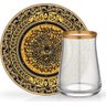 Xicaras de Chá Turca Tarabya Tiger Ouro - 12 PEÇAS / GLR582 - 1