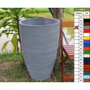 Ver imagem 5 de Kit 2 Vaso Planta 80x50 Oval Moderno Polietileno BGPLASTICOS PRETO 002