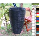 Ver imagem 3 de Kit 2 Vaso Planta 80x50 Oval Moderno Polietileno BGPLASTICOS PRETO 002