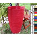 Ver imagem 6 de Kit 2 Vaso Planta 80x50 Oval Moderno Polietileno BGPLASTICOS PRETO 002