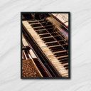 Ver imagem 1 de Quadro Fotografia Piano 24x18cm - com vidro:Madeira branca