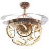 Ventilador de Teto Retrátil Luxuoso Led Gold com Controle - 1
