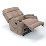 Poltrona do Papai Reclinável em Suede Cor Bege Reclinação Manual com Massagem- Modelo Florença - 6