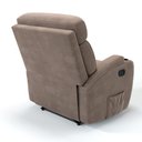 Ver imagem 3 de Poltrona do Papai Reclinável em Suede Cor Bege Reclinação Manual com Massagem- Modelo Florença