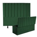 Ver imagem 1 de Kit Cabeceira e Calçadeira Baú Solteiro 100cm Cancun Suede Verde - D A DECOR
