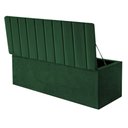 Ver imagem 3 de Kit Cabeceira e Calçadeira Baú Solteiro 100cm Cancun Suede Verde - D A DECOR