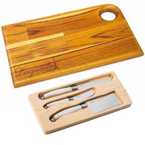Kit para Aperitivos Laguiole La Tour Original Tábua e Facas de Luxo