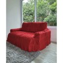 Ver imagem 1 de Capa para Sofá Retrátil e Reclinável 4 Lugares: Vermelho