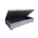 Ver imagem 2 de Cama Box Baú Solteiro Suede Cinza + Colchão Ortobom Elegant Superpock