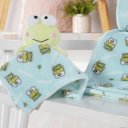 Ver imagem 3 de Manta com Naninha Coral Fleece Turma da Hello Kitty 75x100cm Keroppi