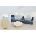 Ver imagem 6 de Kit Higiene Porcelana Bancada Retangular Madeira Bebê Menino Azul Póa K019 Royal