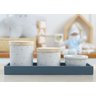 Kit Higiene Porcelana Bancada Retangular Madeira Bebê Menino Azul Póa K019 Royal - 2