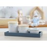 Kit Higiene Porcelana Bancada Retangular Madeira Bebê Menino Azul Póa K019 Royal - 5