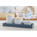 Ver imagem 4 de Kit Higiene Porcelana Bancada Retangular Madeira Bebê Menino Azul Póa K019 Royal