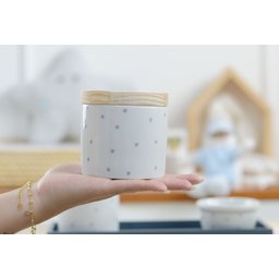 Kit Higiene Porcelana Bancada Retangular Madeira Bebê Menino Azul Póa K019 Royal - 9