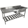 Pia Aço Inox Industrial 160x70x90 Cm Cuba Grande Cubão Direita Nortinox - 1