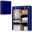 Ver imagem 1 de Armário Guarda Roupa Dobrável Portátil Multiuso Organizador de Roupas Azul - StaremCasa