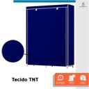 Ver imagem 4 de Armário Guarda Roupa Dobrável Portátil Multiuso Organizador de Roupas Azul - StaremCasa
