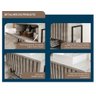 Gabinete Balcão Suspenso Cuba Marmorite Havaí 60 cm Aço Banheiro 1 Porta 1 Prateleira Cinza - 3