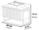 Ver imagem 4 de Gabinete Balcão Suspenso Cuba Marmorite Havaí 60 cm Aço Banheiro 1 Porta 1 Prateleira Cinza