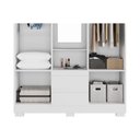 Ver imagem 5 de Guarda Roupa Solteiro 4 Portas e 2 Gavetas C/ 1 Espelho Isabely Cinamomo - Acp