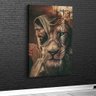 Quadro Decorativo Jesus Cristo e Leão De Judá:90x60 cm/BRANCA - 1