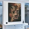 Quadro Decorativo Jesus Cristo e Leão De Judá:90x60 cm/BRANCA - 4