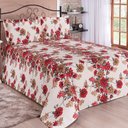 Ver imagem 1 de Kit Cobre Leito Casal King Bella Piquet 03 Peças- Vermelho