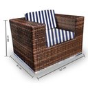 Ver imagem 2 de Conjunto Bora Bora - 1 Sofá 2 Lugares + 2 Poltronas + 1 Mesa de Centro - Patmos