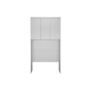 Ver imagem 1 de Modulado de Quarto Armário Ponte Aéreo Casal Rizon-linea C- 3 Portas Neve - Novo Horizonte