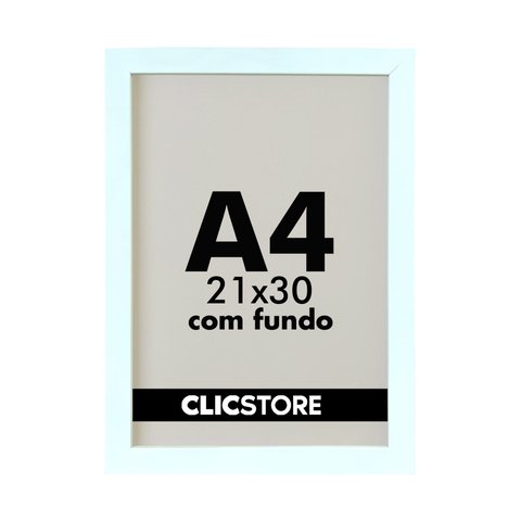 Kit 10 Moldura A4 21x30cm com Fundo sem Vidro Certificado Quadro Decorativo Imagem Cor:branco
