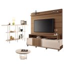 Ver imagem 1 de Estante Home Theater Bold Off White Castanho e Aparador Infinity e Mesa de Centro Sky Off White - Hb