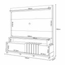 Ver imagem 3 de Estante Home Theater Bold Off White Castanho e Aparador Infinity e Mesa de Centro Sky Off White - Hb