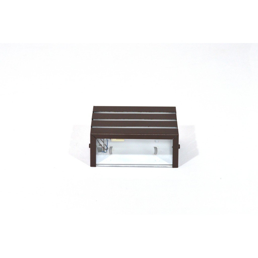 Arandela Frisada 2 Fachos Uso Externo Interno Led Incluso Roveda:Marrom/Branco Frio - 1