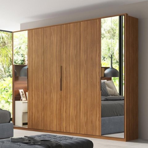 Guarda Roupa Casal 6 Portas com Espelho e 6 Gavetas Equador